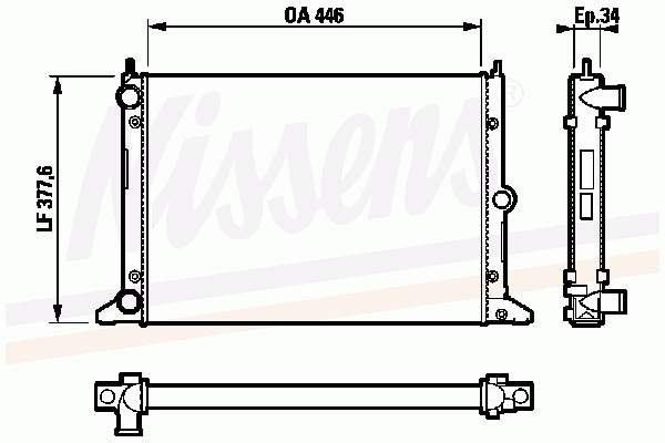 Chłodnica silnika Nissens 67305