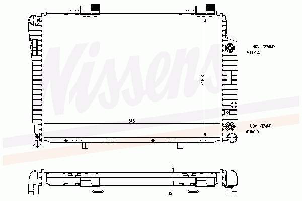 Chłodnica silnika do Mercedes C (S202)