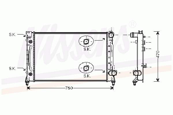 Chłodnica silnika 60424 Nissens