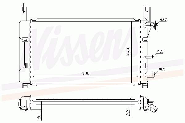 Chłodnica silnika NRF 506220 cena, od 46,08 USD