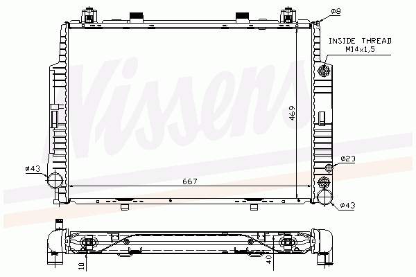 Chłodnica silnika Mercedes 1405001403 cena, od 129,40 USD