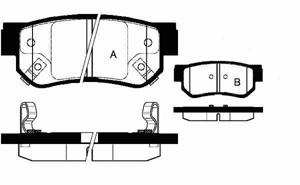 Okładziny (klocki) do hamulców tarczowych tylne Hyundai/Kia 583022HA00 cena, od 16,11 USD
