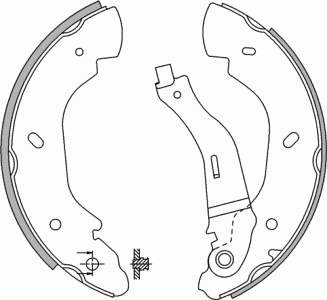 Klocki hamulcowe tylne bębnowe Ford 1227045 cena, od 11,81 USD