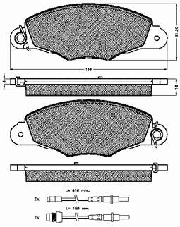 Klocki hamulcowe przednie tarczowe Peugeot/Citroen 425301 cena, od 45,82 USD