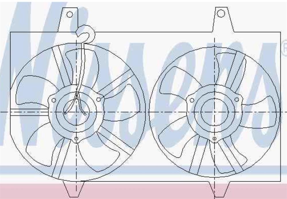 Wentylator elektryczny układu chłodzenia kompletny (silnik+wirnik) Nissan Maxima QX (A33)