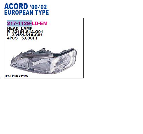 Reflektor prawy Honda Accord VI sedana (CG) (1998 - 2003) cena, od 141,99 USD