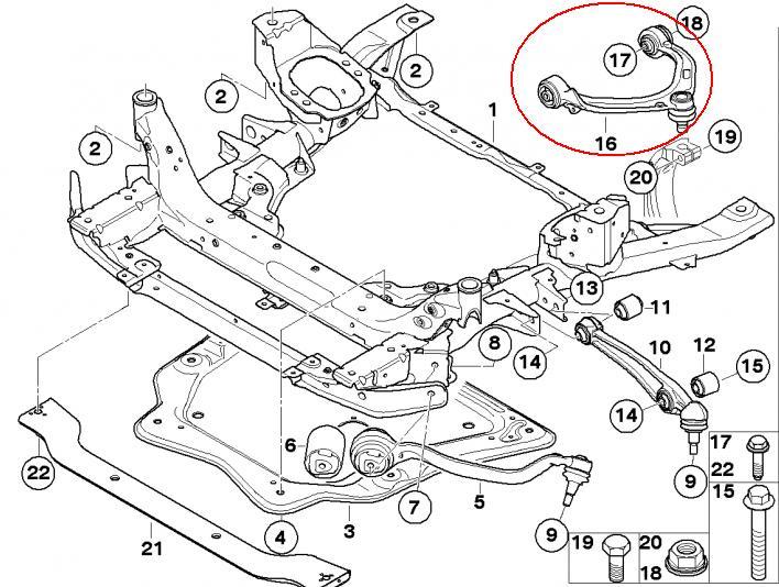 Wahacz zawieszenia przedniego górny lewy do BMW X5 (E70)