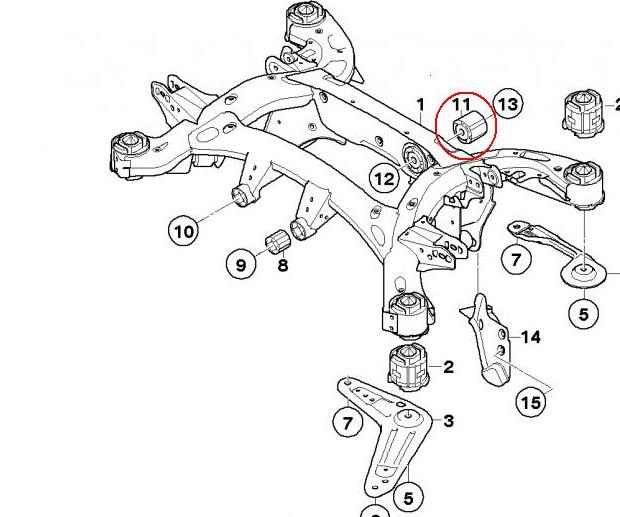 33176770948 BMW Silentblock tylnej belki