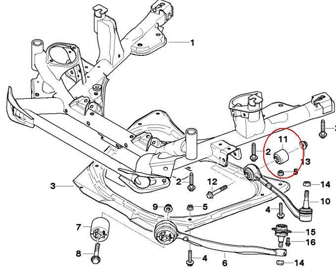 31121124622 BMW silentblock przedniego wahacza dolnego