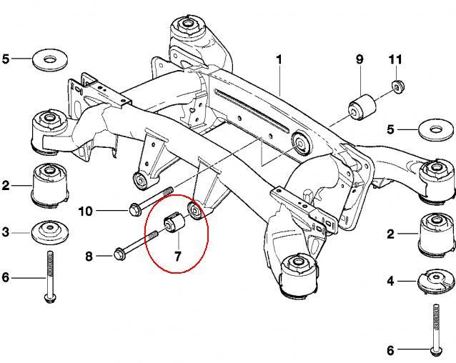 33176770457 BMW silentblock tylnej belki