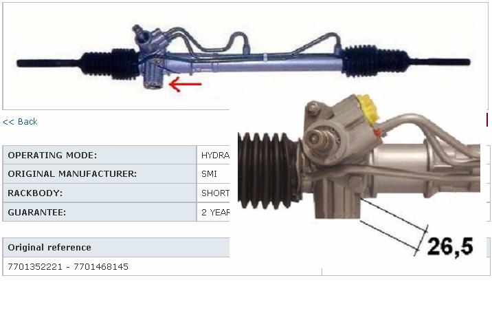 Listwa kierownicza (maglownica) RE9224R AGR