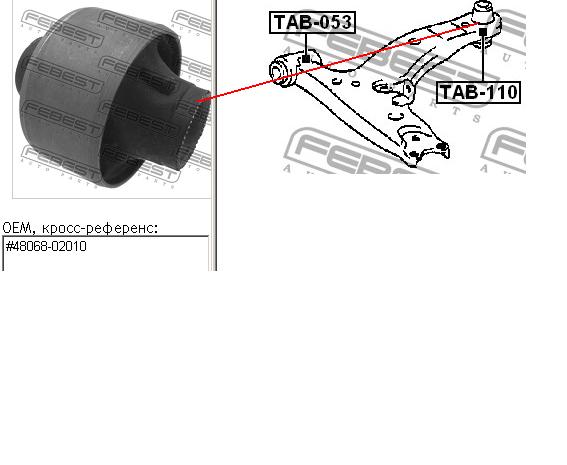 Silentblock przedniego wahacza dolnego Japan Parts RU113 cena, od 8,56 USD