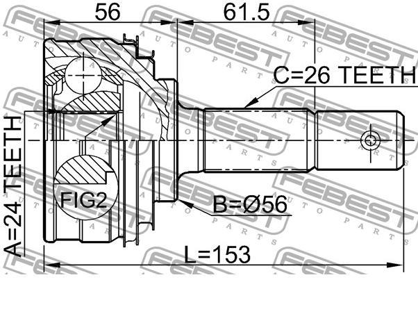 A0024294344 Mercedes przegub homokinetyczny przedni zewnętrzny