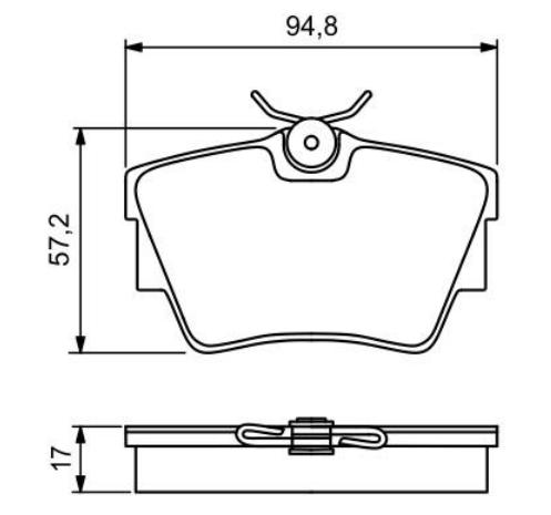 ADN142119 Blue Print okładziny (klocki do hamulców tarczowych tylne)