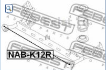 Silentblock tylnej belki Febest NABK12R cena, od 21,07 USD