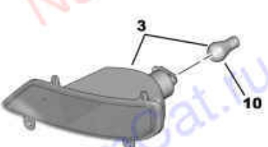 6351HG Peugeot/Citroen Przednia lampa przeciwmgielna tylna prawa