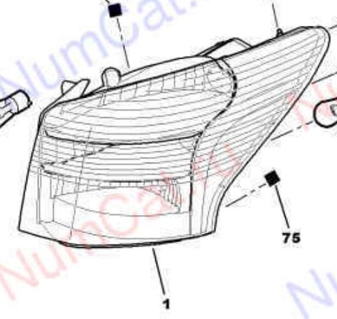 Lampa zespolona tylna lewa zewnętrzna Peugeot 407 SW (6E)