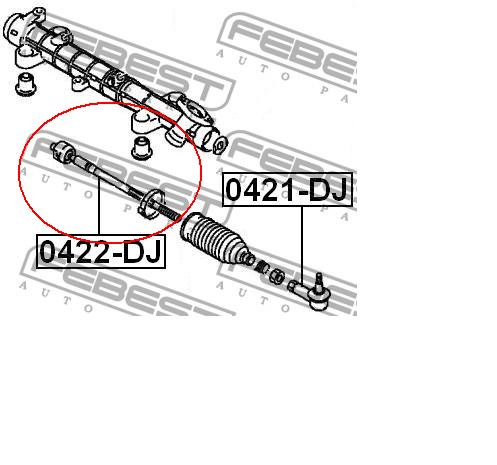 Drążek kierowniczy Mitsubishi Galant 9 (DJ, DM)