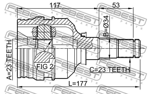 302009100089 Magneti Marelli przegub homokinetyczny przedni wewnętrzny