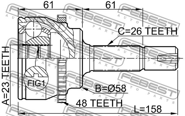 4347009P10 Toyota Przegub homokinetyczny przedni zewnętrzny