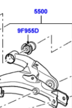 RGX500111 Land Rover Silentblock wahacza tylnego dolnego
