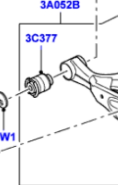 RBX500311 Land Rover Silentblock przedniego wahacza dolnego
