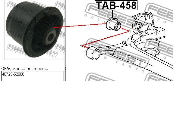 Silentblock tylnej belki Toyota 4872552060 cena, od 26,25 USD