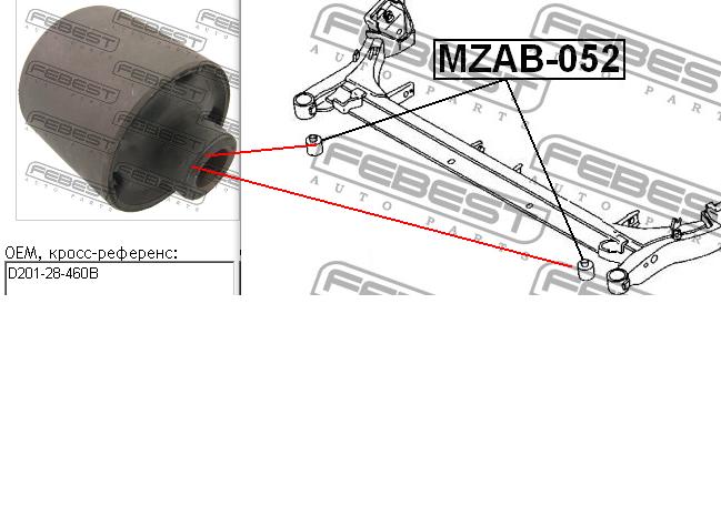 Silentblock tylnej belki Mazda Demio hatchback (DW) (1998 - 2003) cena, od 6,61 USD