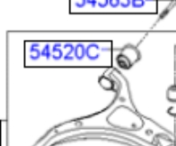 545502P000 Hyundai/Kia Silentblock przedniego wahacza dolnego