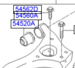 545513L000 Hyundai/Kia Silentblock przedniego wahacza dolnego