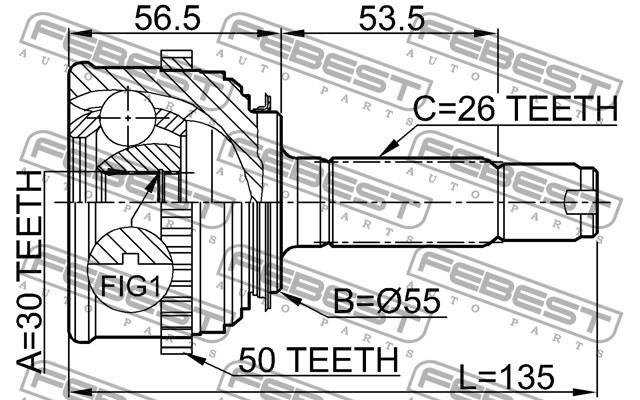 44014SR3C52 Honda przegub homokinetyczny przedni zewnętrzny