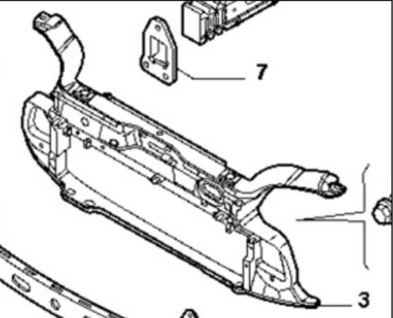 51700202 Fiat/Alfa/Lancia Osłona chłodnicy kompletna (panel mocowania reflektorów)