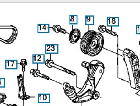 Rolka napinacza paska napędowego Honda 31190RL2G01 cena, od 19,76 USD