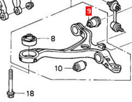 51393SEA004 Honda Silentblock przedniego wahacza dolnego