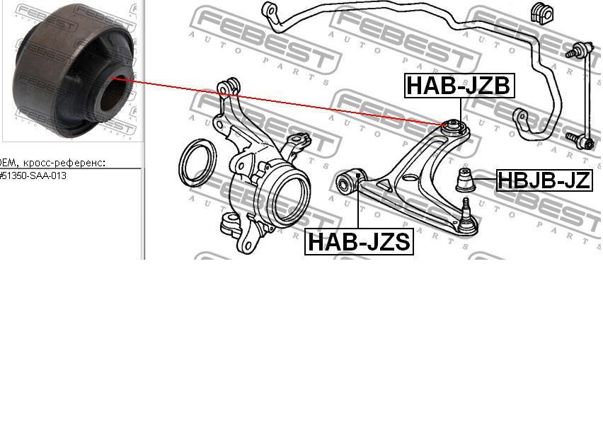 Do koszyka 512894 GSP Silentblock przedniego wahacza dolnego