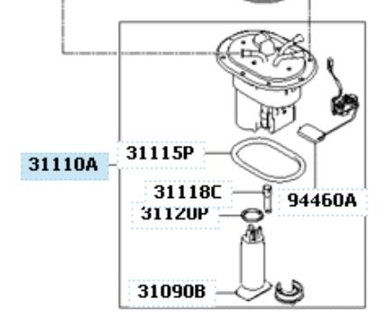 FG240212B1 Delphi Moduł pompy paliwowej z czujnikiem poziomu paliwa
