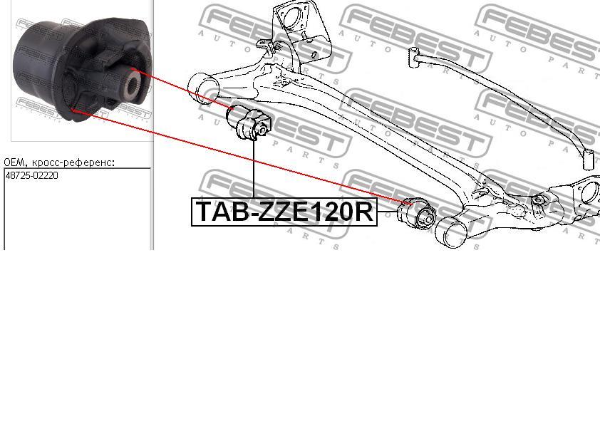 Silentblock tylnej belki 4872502230 Toyota