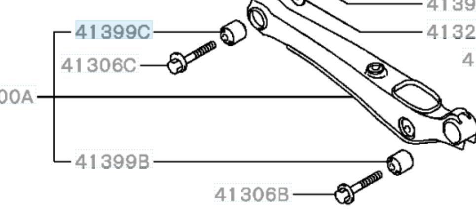 MR403464 Mitsubishi Silentblock tylnego wahacza poprzecznego