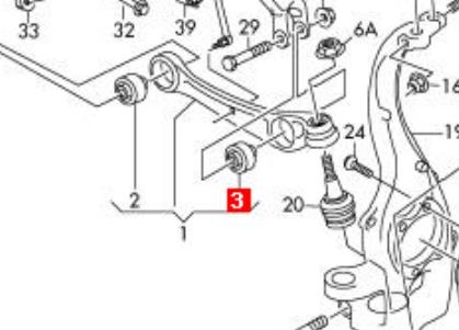 4E0407181B Bentley silentblock przedniego wahacza dolnego