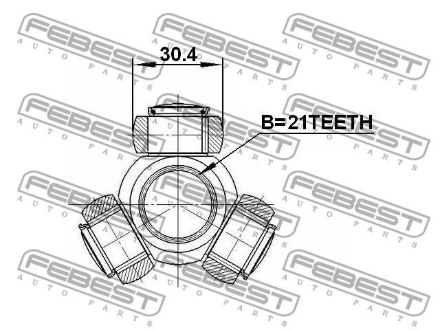 FG4022520 Mazda przegub homokinetyczny wewnętrzny trójramienny