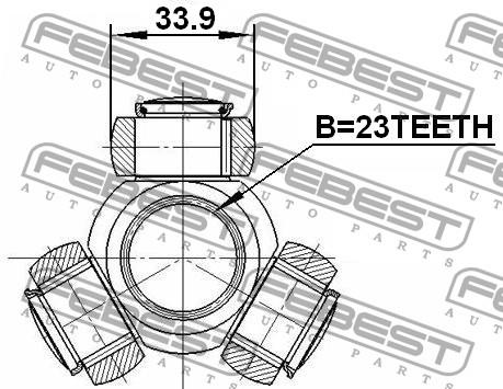 1061888 Ford przegub homokinetyczny wewnętrzny trójramienny