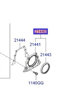 2144002401 Hyundai/Kia Uszczelniacz wału korbowego silnika tylny