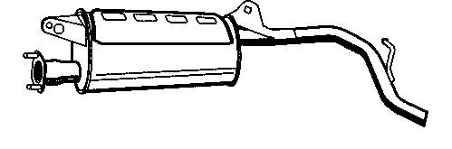 Tłumik, tylna część Daewoo Tico KLY3