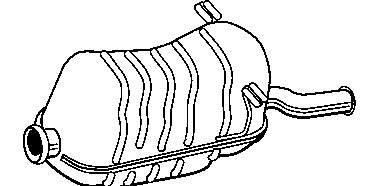 E12801C Peugeot/Citroen tłumik, tylna część