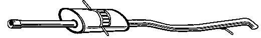 A1684904221 Mercedes Tłumik, tylna część