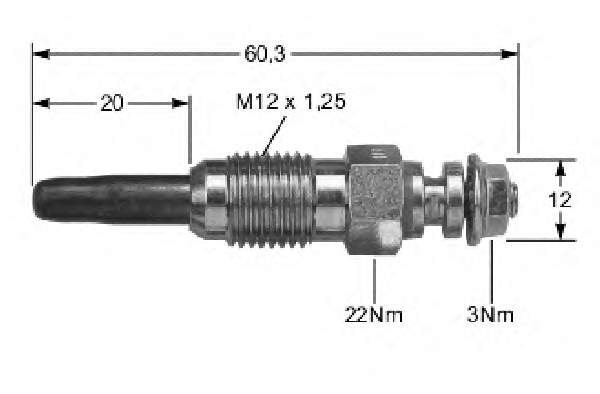 HDS343 Delphi świeca żarowa