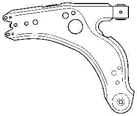 Wahacz zawieszenia przedniego dolny lewy Volkswagen Bora (1J2)