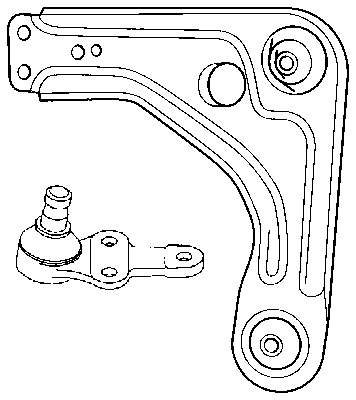 Wahacz zawieszenia przedniego dolny lewy Ford Ka RBT