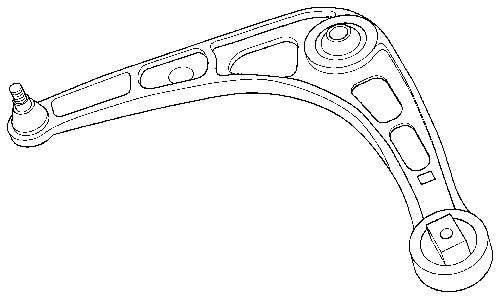 Wahacz zawieszenia przedniego dolny lewy Renault Laguna 1 (B56)