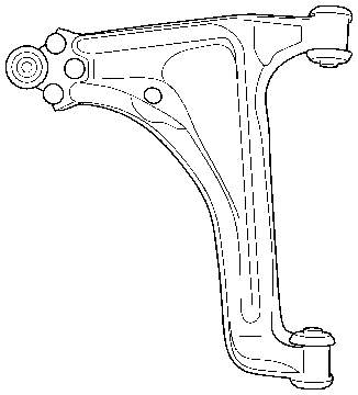 Wahacz zawieszenia przedniego dolny lewy Opel 90498735 cena, od 52,44 USD